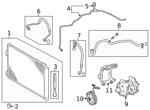 Condenser, Compressor & Lines for 2013 Toyota RAV4 #0