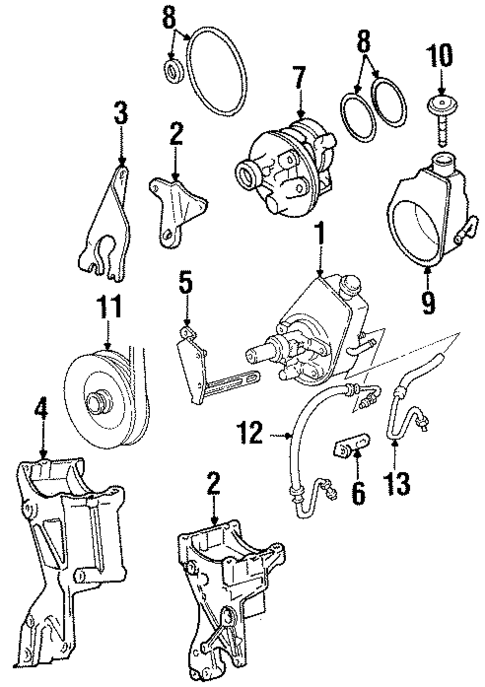 Pump & Hoses for 1994 GMC K2500 Pickup #0