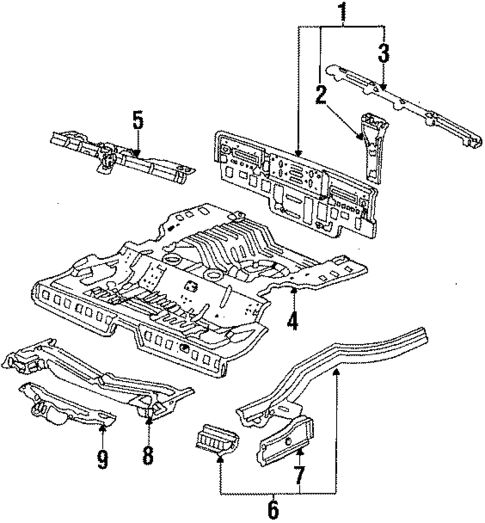 Rear Body for 1987 Honda Accord #1