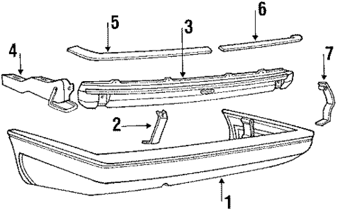 Bumper & Components - Rear for 1992 Volkswagen Fox #0