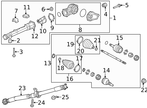 Axle & Differential for 2011 Chevrolet Traverse #0