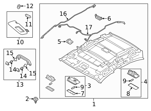 Interior Trim - Roof for 2018 Mazda 3 #2