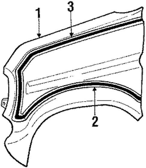 Exterior Trim - Fender for 1988 Ford E-350 Econoline #0