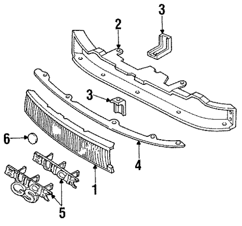 Grille & Components for 1991 Buick Regal #0
