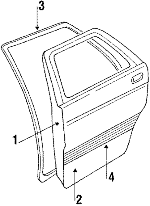 Door & Components for 1987 Isuzu I-Mark #2