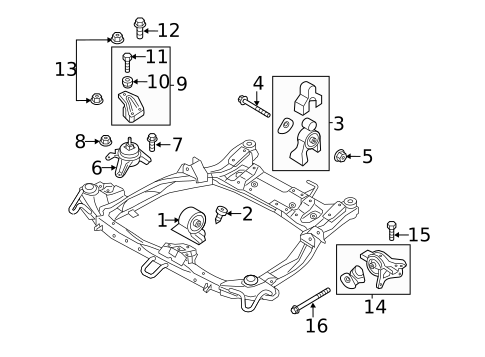 Mounts for 2011 Hyundai Sonata #1
