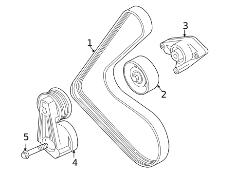 Belts & Pulleys for 2003 Jaguar XJR #1