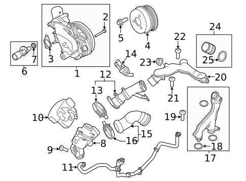 Water Pump for 2015 Land Rover Range Rover Sport #0