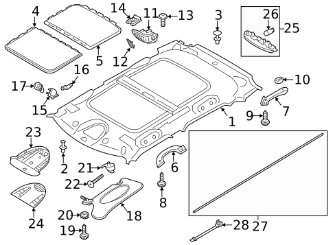 Interior Trim - Roof for 2014 Mini Cooper Countryman #0