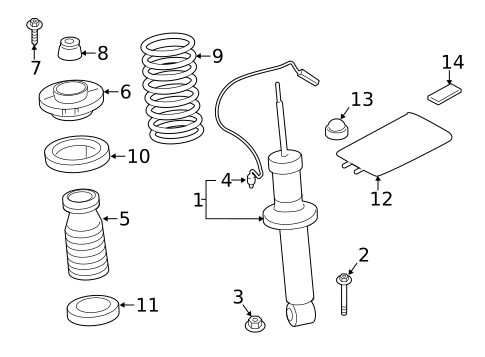 Struts & Components for 2015 BMW X3 #1