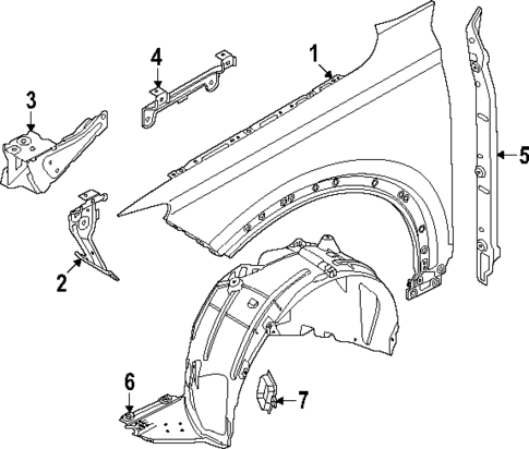 Fender & Components for 2025 Audi Q6 e-tron #0
