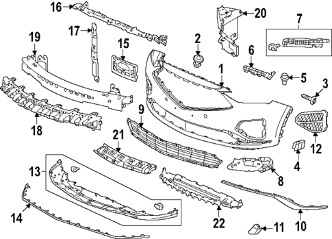 Bumper & Components - Front for 2023 Acura MDX #0