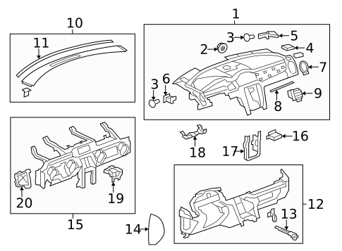 Instrument Panel for 2012 Buick Enclave #0