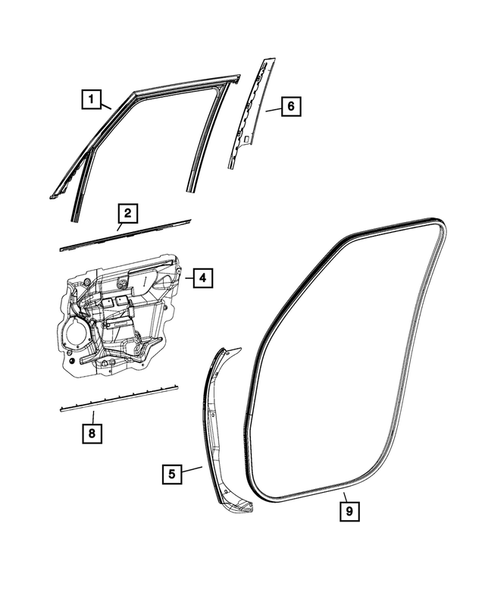 Weatherstrips and Seals for 2014 Fiat 500L #0