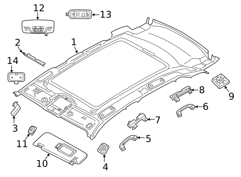 Interior Trim - Roof for 2021 BMW M850i xDrive #2