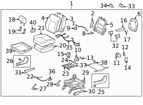 Front Seat Components for 2008 Toyota Sienna #2