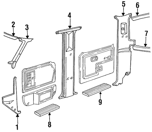 Interior Trim - Cab for 1997 Ford F-250 HD #1