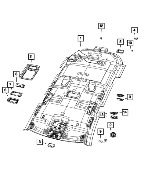 Headliners - Visors - Assist Straps for 2020 Dodge Journey #0