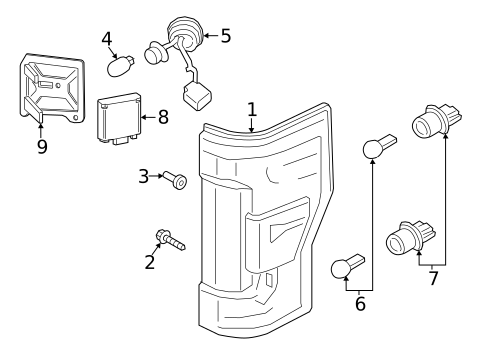 Tail Lamps for 2019 Ford F-450 Super Duty #2