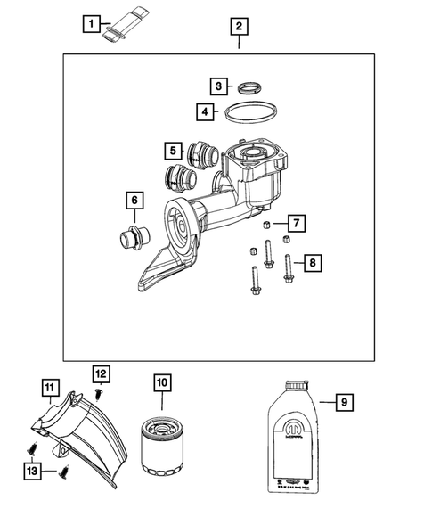 Engine Oiling, Oil Pan and Indicator (Dipstick) for 2023 Ram 1500 #1