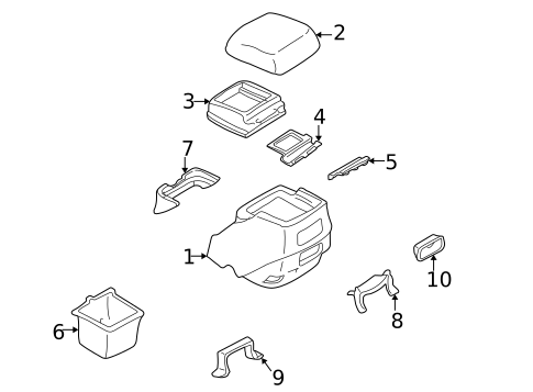 Rear Console for 2002 Mitsubishi Montero #0