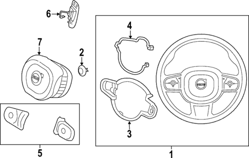 Steering Wheel & Trim for 2020 Volvo S60 #0