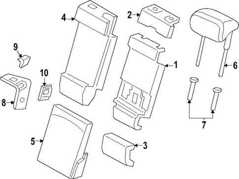 Rear Seat Components for 2024 Porsche Cayenne #8