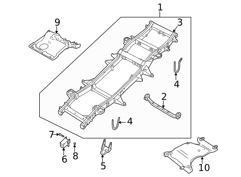 Frame & Components for 2002 Land Rover Discovery #0