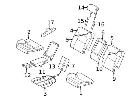 Front Seat Components for 2013 Audi Q5 #0