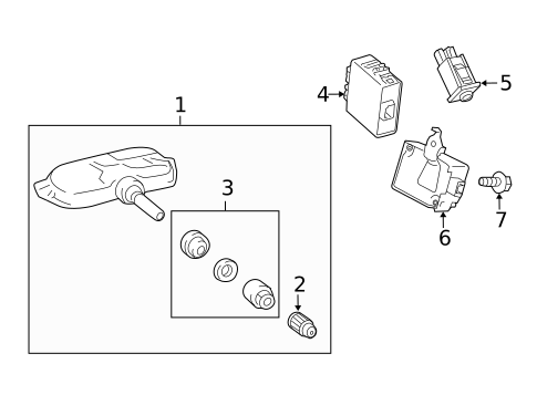 Tire Pressure Monitor Components for 2014 Toyota Prius V #0