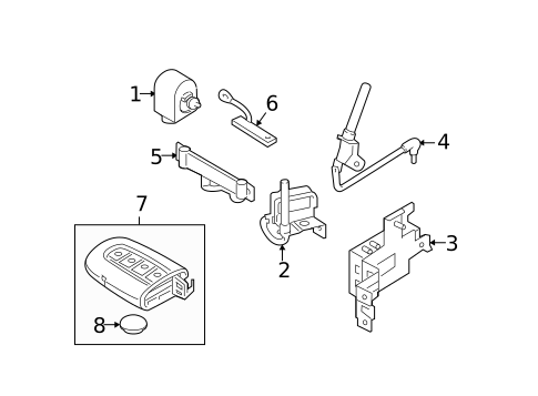 Keyless Entry Components for 2011 Hyundai Sonata #1