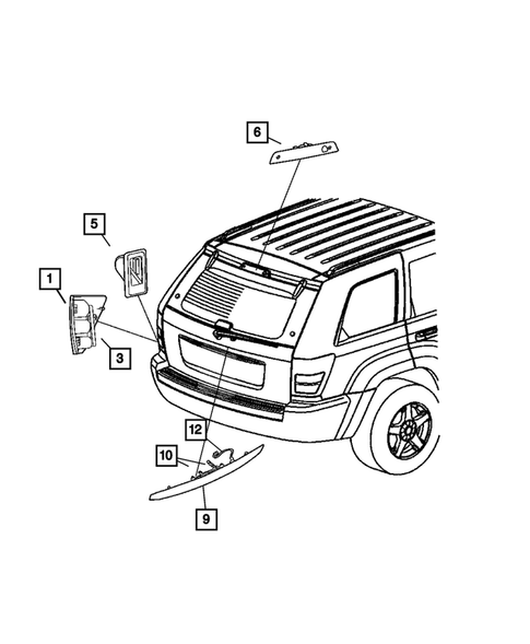 Lamps - Front, Rear and Courtesy for 2005 Jeep Grand Cherokee #3