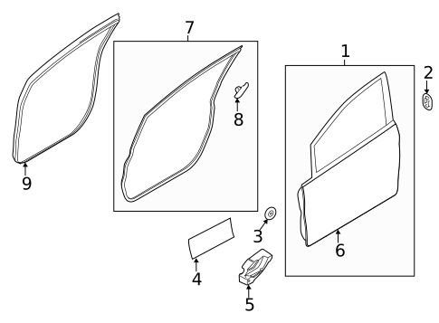 Door & Components for 2015 Ford Fiesta #0