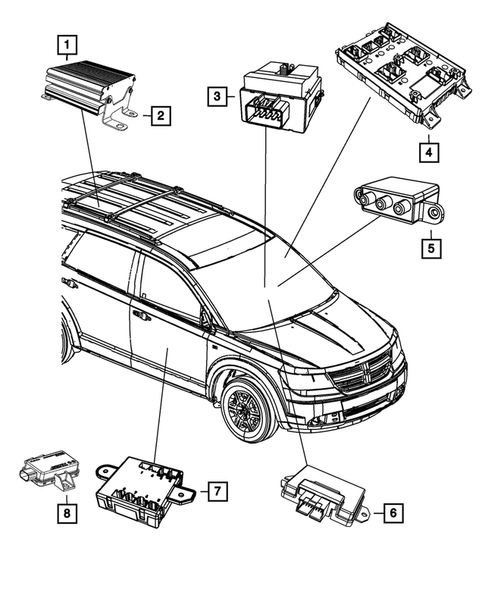 Keys, Modules and Engine Controllers for 2020 Dodge Journey #1