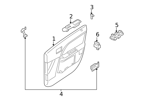 Interior Trim - Front Door for 2006 Ford Freestyle #0