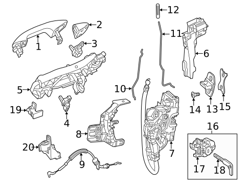 Lock & Hardware for 2016 Mercedes-Benz C 450 AMG® #7