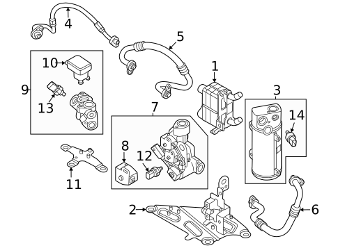 Condenser, Compressor & Lines for 2025 Volvo EC40 #13