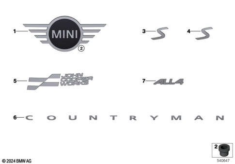 Exterior Trim / Grill for 2024 Mini Countryman SE ALL4 #1