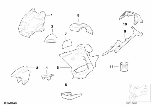 Painted Parts for 1998 BMW-Motorrad R 1100 RT #0