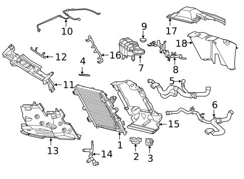 Radiator & Components for 2021 Mercedes-Benz AMG GT Black Series #0