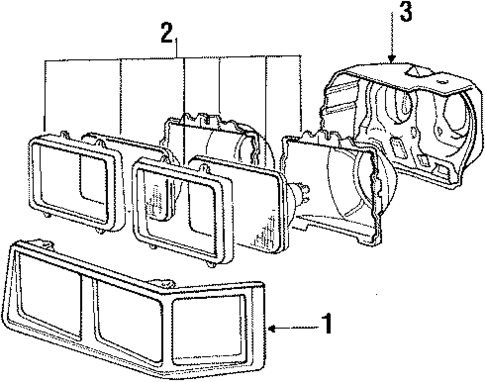 Headlamp Components for 1988 Mitsubishi Van #0