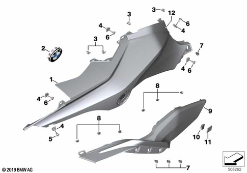 Motorcycle Trim Section, Windshield for 2019 BMW-Motorrad S 1000 XR #1