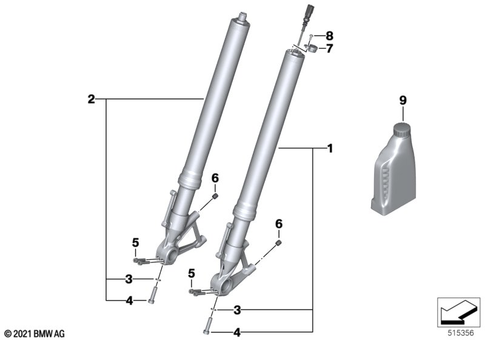 Telescopic Forks, Telelever for 2024 BMW-Motorrad R 1250 RS #3