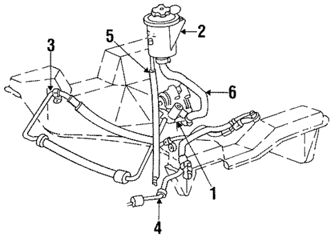Pump & Hoses for 1996 Lincoln Mark VIII #0