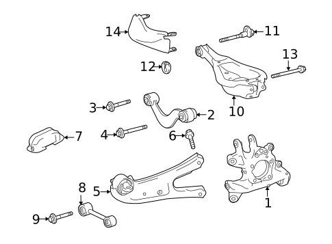 Rear Suspension for 2012 Lexus RX450h #2