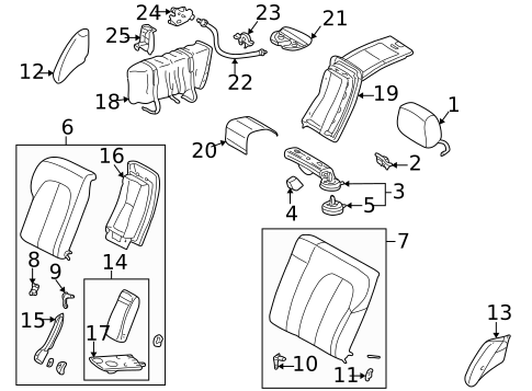 Rear Seat Components for 2000 Mercedes-Benz CLK320 #0