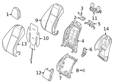 Driver Seat Components for 2025 Mercedes-Benz GLC63 AMG S E Performance #5
