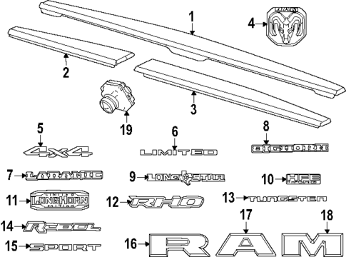 Exterior Trim - Tail Gate for 2025 Ram 1500 #0
