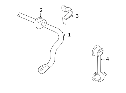 Stabilizer Bar & Components for 2005 Audi A4 Quattro #1