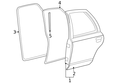 Door & Components for 2003 Mercury Marauder #1